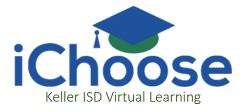 logo for iChoose virtual learning program in Keller ISD 