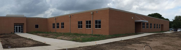 Panoramic image of BCI classroom addition 