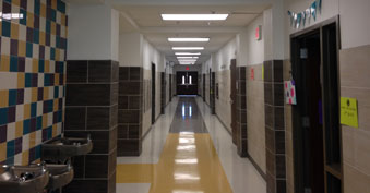 Completed hallway at SVES 