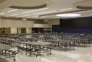 View of the renovated KHS Cafeteria from the northeast corner of the space 