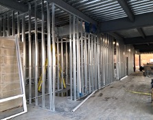 Interior construction of PES admin area