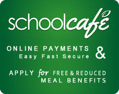  School cafe logo on green background